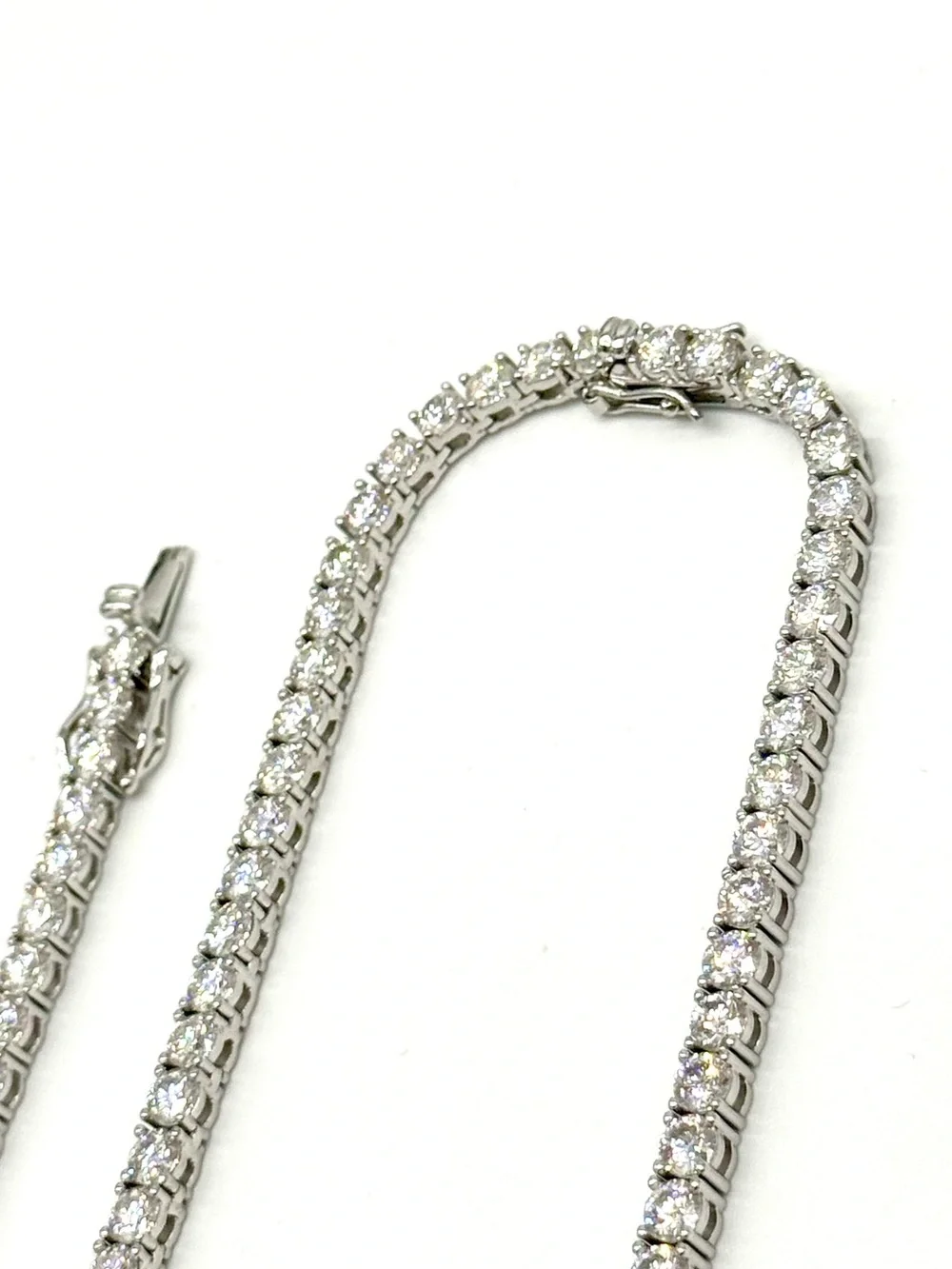 925 Silver, 4mm Moissanite Tennis Chain & Bracelet Set